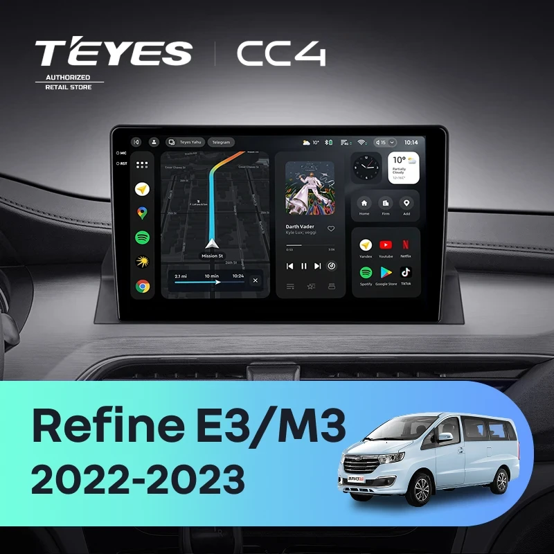 Штатная магнитола Teyes CC4 6/64 JAC Refine E3 M3 (2022-2023) (0din)