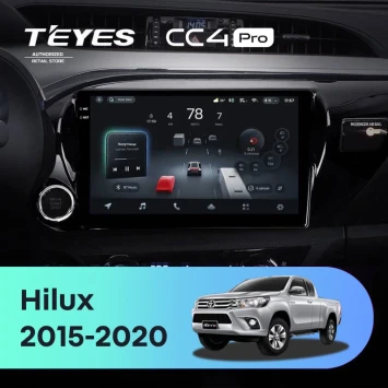 Штатная магнитола Teyes CC4 Pro 12/256 Toyota Hilux Pick Up (2015-2020)