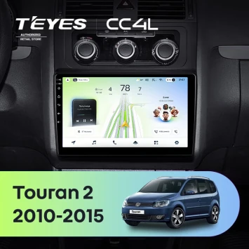 Штатная магнитола Teyes CC4L 6/64 с DTS Volkswagen Touran 2 1T (2010-2015)