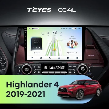 Штатная магнитола Teyes CC4L 6/64 с DTS Toyota Highlander 4 XU70 (2019-2021)