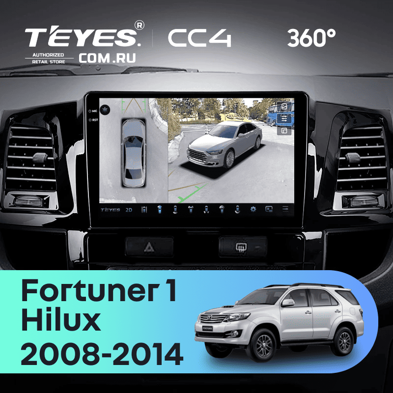 Штатная магнитола Teyes CC4 360 6/64 Toyota Hilux (2008-2014) F1