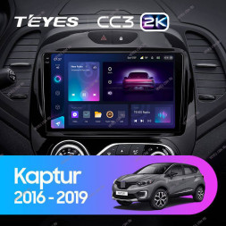 Штатная магнитола Teyes CC3 2K 4/64 Renault Kaptur (2016-2019) F2