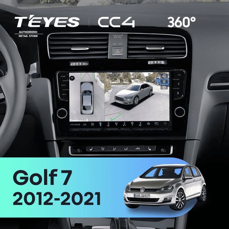 Штатная магнитола Teyes CC4 360 6/64 Volkswagen Golf 7 (2012-2021) (с кнопками)