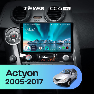 Штатная магнитола Teyes CC4 Pro 8/128 SsangYong Actyon Sports (2005-2017)