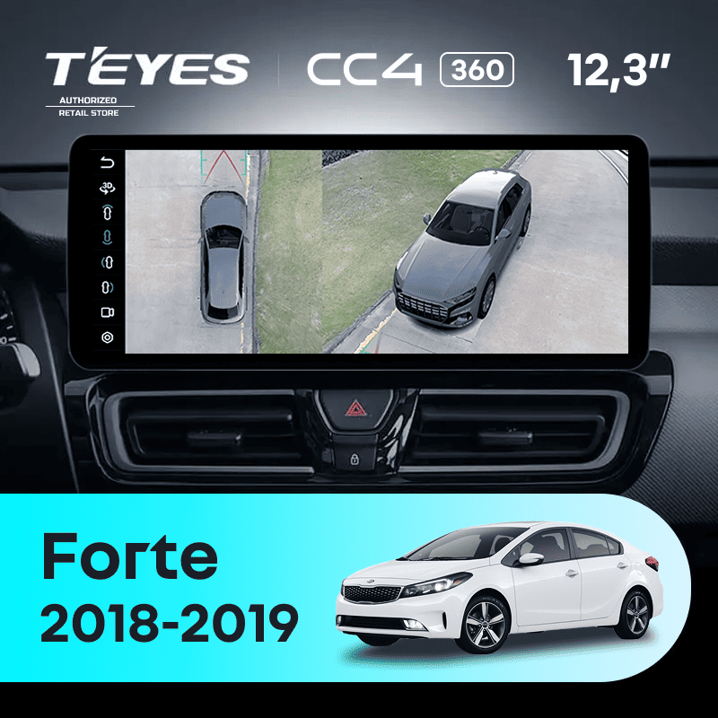 Штатная магнитола Teyes CC4 12.3" 360 6/64 Kia Forte (2018-2019)