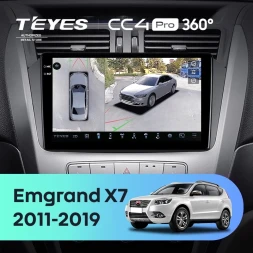 Штатная магнитола Teyes CC4 Pro 360 12/256 Geely Emgrand X7 1 GX7 EX7 (2011-2019)