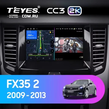 Штатная магнитола Teyes CC3 2K 4/32 Infiniti FX35 2 (2009-2013) Тип-A