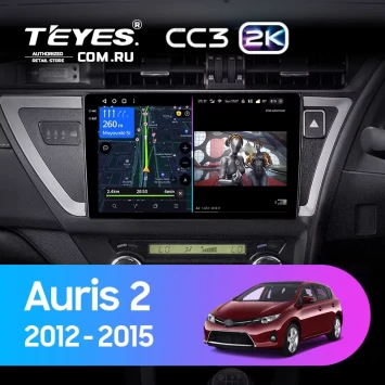 Штатная магнитола Teyes CC3 2K 360 6/128 Toyota Auris 2 E180 (2012-2015) Правый руль