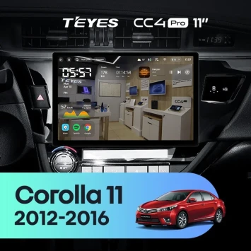 Штатная магнитола Teyes CC4 Pro 8/128 Toyota Corolla (2012-2016) Тип-A (11")