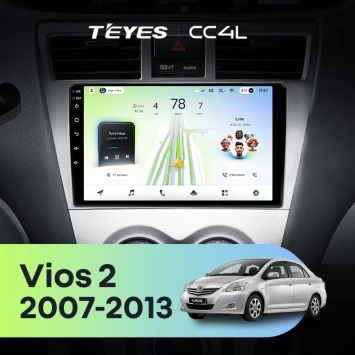 Штатная магнитола Teyes CC4L 6/64 с DTS Toyota Vios 2 (2007-2013)