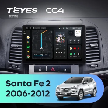 Штатная магнитола Teyes CC4 8/128 Hyundai Santa Fe 2 (2006-2012)