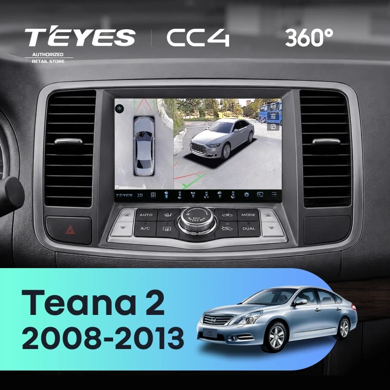 Штатная магнитола Teyes CC4 360 6/64 Nissan Teana 2 J32 (2008-2013) F2 Тип-A
