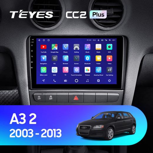 Штатная магнитола Teyes CC2L Plus 1/16 Audi A3 2 8P (2003-2013) — 