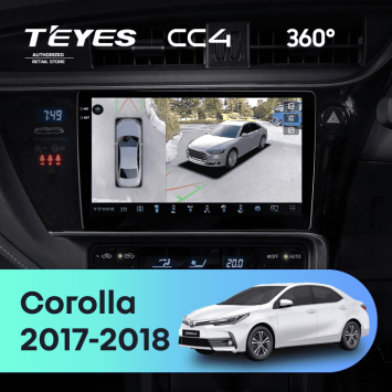 Штатная магнитола Teyes CC4 360 8/128 Toyota Corolla (2017-2018) Тип-A