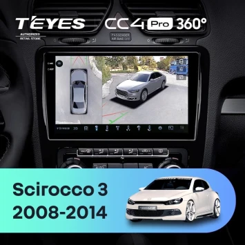 Штатная магнитола Teyes CC4 Pro 360 8/128 Volkswagen Scirocco (2008-2014) F2
