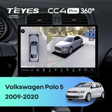 Штатная магнитола Teyes CC4 Pro 360 8/128 Volkswagen Polo 5 (2008-2020) (11") (матовая)