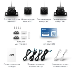 Цифровые камеры кругового обзора Teyes Digital 360° для CC4 PRO (Квадратные)