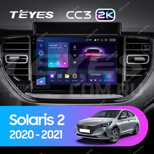 Штатная магнитола Teyes CC3 2K 4/32 Hyundai Solaris 2 (2020-2021) — 