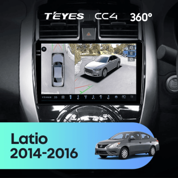 Штатная магнитола Teyes CC4 360 6/64 Nissan Latio N17 (2014-2016) Правый руль