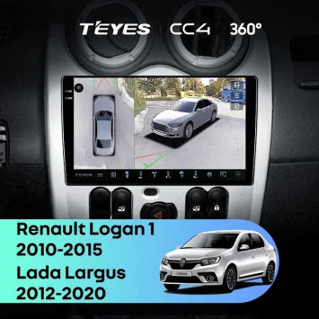 Штатная магнитола Teyes CC4 360 6/64 Renault Logan 1 (2010-2015)