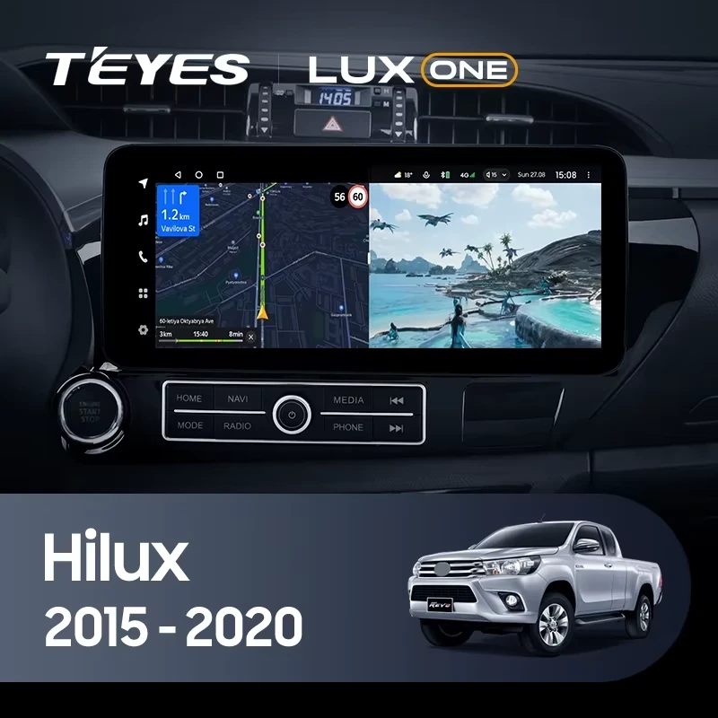 Штатная магнитола Teyes LUX ONE 360 6/128 Toyota Hilux Pick Up AN120 (2015-2020)