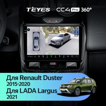 Штатная магнитола Teyes CC4 Pro 360 8/128 Renault Duster (2015-2020) F2