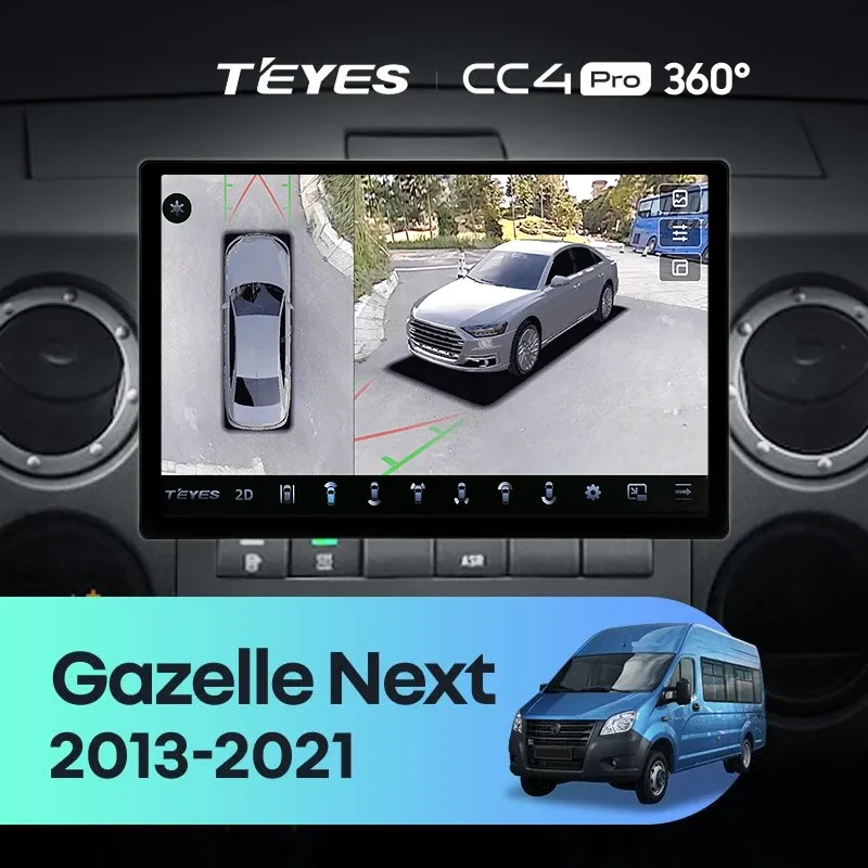 Штатная магнитола Teyes CC4 Pro 360 8/128 для GAZ Gazelle Next (2013-2021) F1 (13")