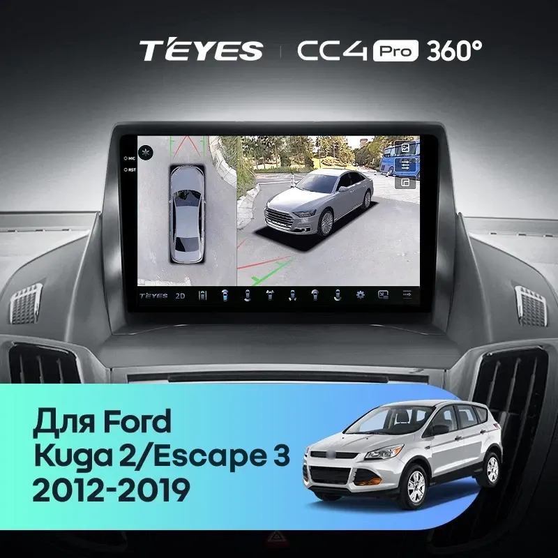 Штатная магнитола Teyes CC4 Pro 360 12/256 Ford Kuga 2 (2012-2019) Тип-A