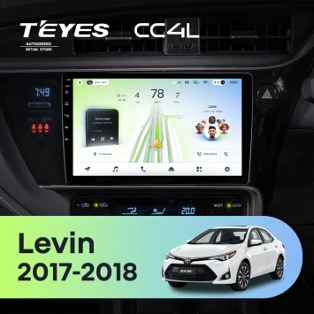 Штатная магнитола Teyes CC4L 6/64 с DTS Toyota Levin 1 E180 Рестайлинг (2017-2018) Тип-A