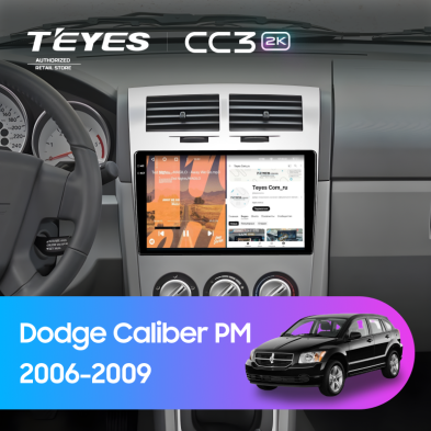 Штатная магнитола Teyes CC3 2K 360 6/128 Dodge Caliber PM (2006-2009)
