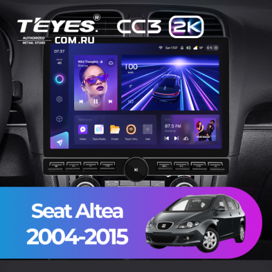 Штатная магнитола Teyes CC3 2K 6/128 Seat Altea (2004-2015) (13&quot; с кнопками)