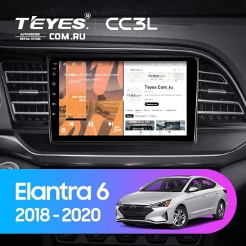 Штатная магнитола Teyes CC3L 4/64 Hyundai Elantra 6 (2018-2020) Тип-A