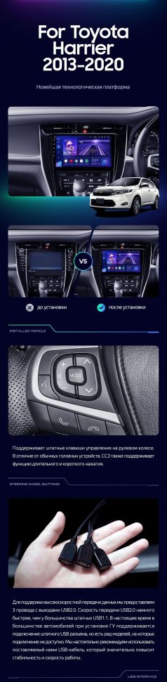 Штатная магнитола Teyes CC3 2K 4/64 Toyota Highlander 1 XU20 (2001-2007)