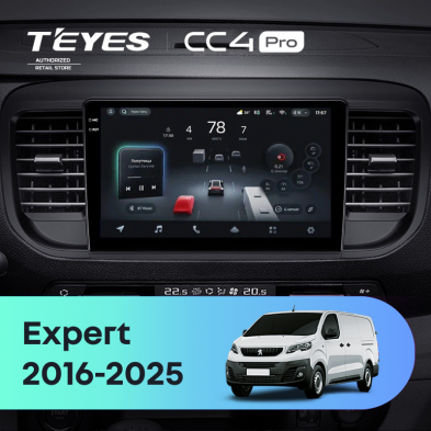 Штатная магнитола Teyes CC4 Pro 8/128 Peugeot Expert (2016-2025)
