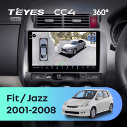 Штатная магнитола Teyes CC4 360 6/64 Honda Fit GD (2001-2008) Правый руль