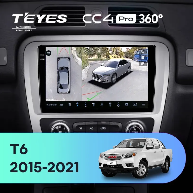 Штатная магнитола Teyes CC4 Pro 360 12/256 JAC T6 (2015-2021)