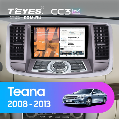Штатная магнитола Teyes CC3 2K 6/128 Nissan Teana 2 J32 (2008-2013) F2 Тип-B