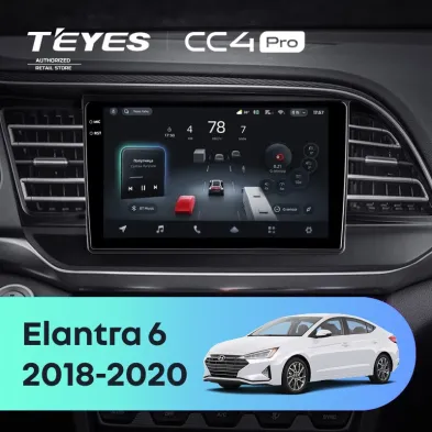 Штатная магнитола Teyes CC4 Pro 12/256 Hyundai Elantra 6 (2018-2020) Тип-B
