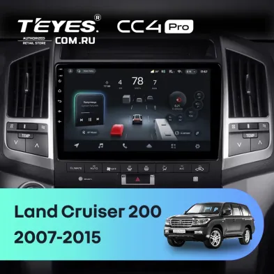 Штатная магнитола Teyes CC4 Pro 8/128 Toyota Land Cruiser 11 200 (2007-2015) F3 Тип-A