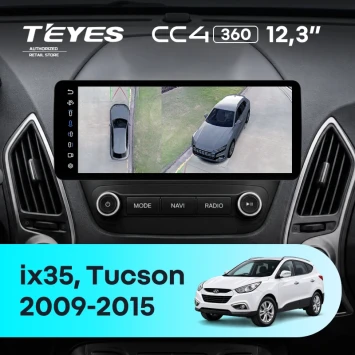 Штатная магнитола Teyes CC4 12.3" 360 8/128 Hyundai ix35 (2009-2015) (авто без усилителя)