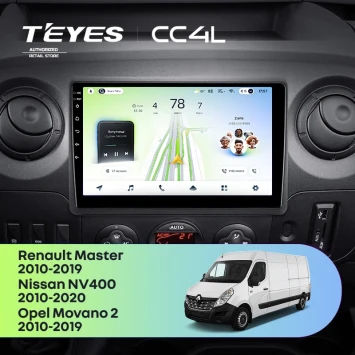 Штатная магнитола Teyes CC4L 4/64 Opel Movano 2 (2010-2019) F2