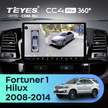 Штатная магнитола Teyes CC4 Pro 360 12/256 Toyota Hilux (2008-2014) F1 (11")