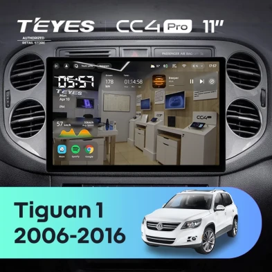 Штатная магнитола Teyes CC4 Pro 12/256 Volkswagen Tiguan 1 NF (2006-2016) F2 (11")