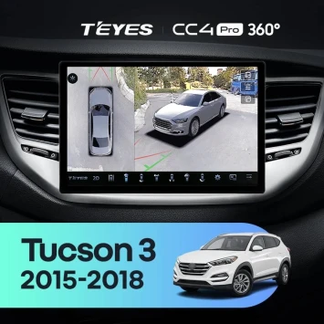 Штатная магнитола Teyes CC4 Pro 360 8/128 Hyundai Tucson 3 (2015-2018) Тип-B (11")