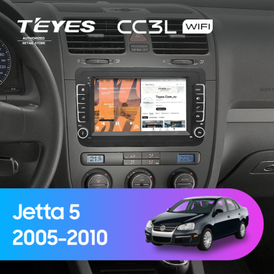 Штатная магнитола Teyes CC3L WiFi 2/32 Volkswagen Jetta 5 (2005-2010) (с кнопками) 7"