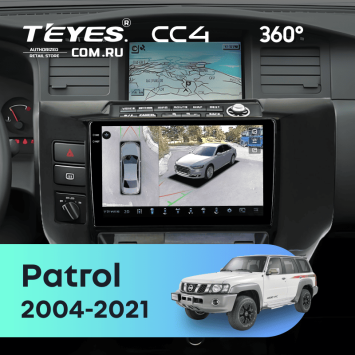 Штатная магнитола Teyes CC4 360 6/64 Nissan Patrol V 5 Y61 (2004-2021) F3 (черный)