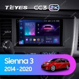 Штатная магнитола Teyes CC3 2K 4/32 Toyota Sienna 3 XL30 (2014-2020)