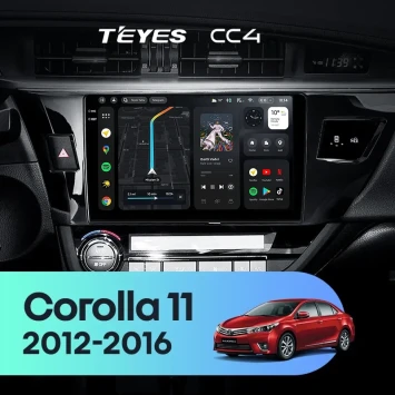 Штатная магнитола Teyes CC4 8/128 Toyota Corolla (2012-2016) Тип-A