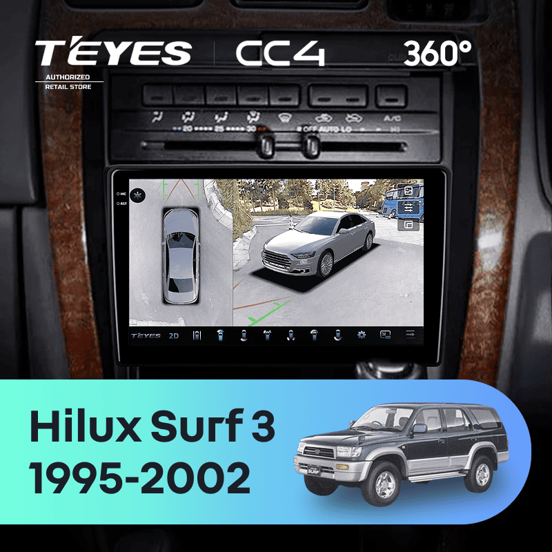 Штатная магнитола Teyes CC4 360 6/64 Toyota Hilux Surf 3 N180 (1995-2002 ) Правый руль