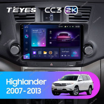 Штатная магнитола Teyes CC3 2K 4/64 Toyota Highlander 2 XU40 (2007-2013) 10&quot; диагональ Тип-A